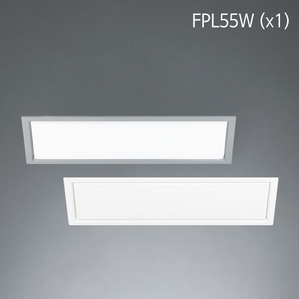 벤트 직사각 세면등 (매입등) FPL55W x 1등 램프포함 욕실등 / 타공:560x140