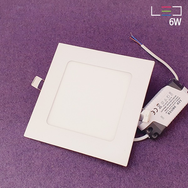 [LED 6W] 닥스 초슬림 사각 매입등 (타공:110 x 110mm)