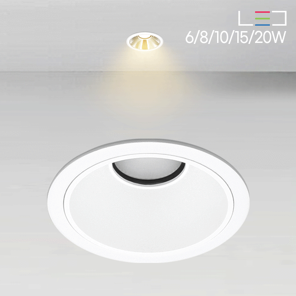 [LED 6~20W] 에비앙 직다운 매입등 - 중 (타공 : 90mm)