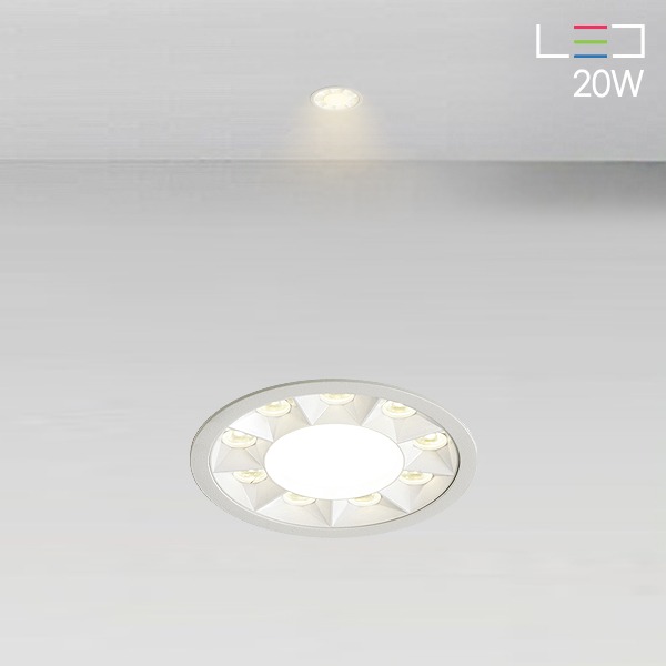 [LED 20W] 가디언 4인치 원형 매입등 (타공:95mm)
