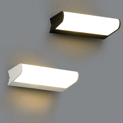 [LED 12W] 앨리나 B형 방수 벽등 (백색/흑색)