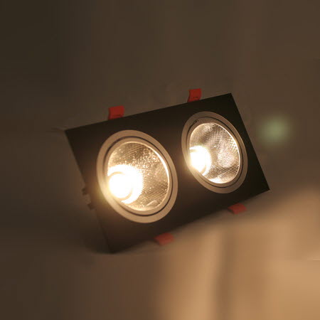 [LED 10W] 무빙밤비 멀티2구COB매입등 (W160 x D80)