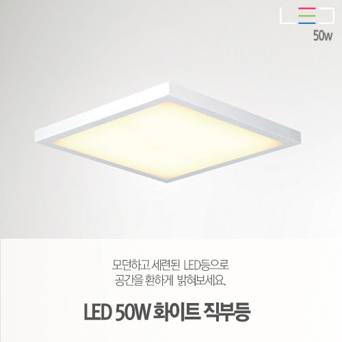 [LED 50W] 화이트 직부등 500x500