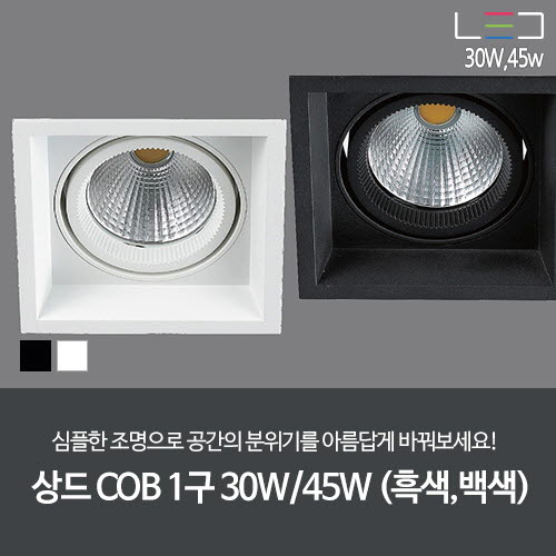 [LED 30W/45W] 상드 COB 1구 (흑색/백색)