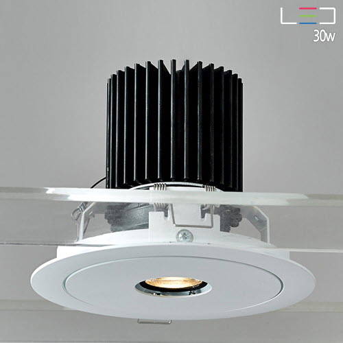 [LED 30W] 콤드 스핀 렌즈 매입 타공:ø155 (흑색/백색)