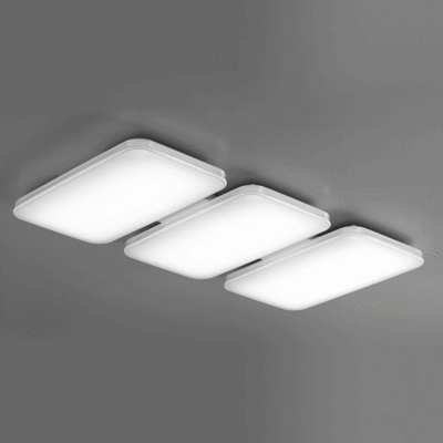[LED 150W] 스크랩 직사각 거실등(투명골띠)
