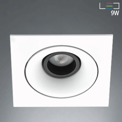 [LED 9W] 메르디 빔 조절 사각 회전 매입등 대(大) 타공:ø90