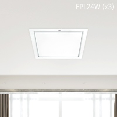 벤트 정사각 매입등 FPL24W x 3등 램프포함 (타공:375x375)