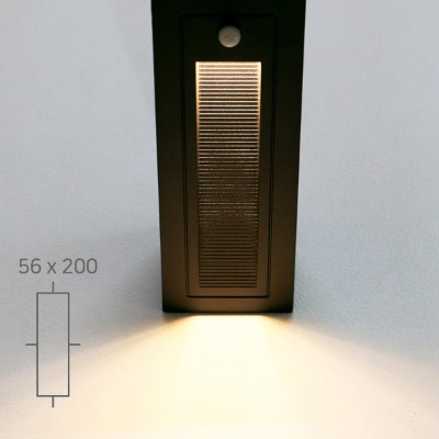 [LED 3W]외부 센서 매입벽등(210/타공200)(블랙)