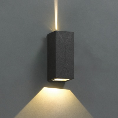 LED사각 간접 방수 벽등 (C형)(흑색)