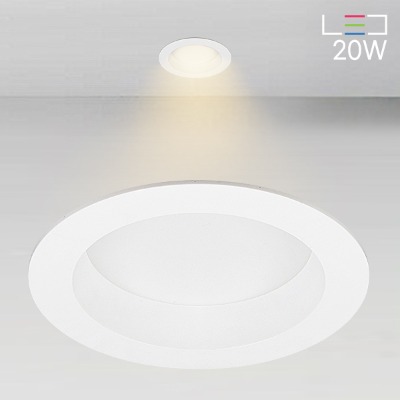 [LED 20W] 아이언 6인치 원형 매입등 (타공:150mm)