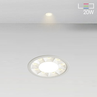 [LED 20W] 가디언 4인치 원형 매입등 (타공:Ø95)