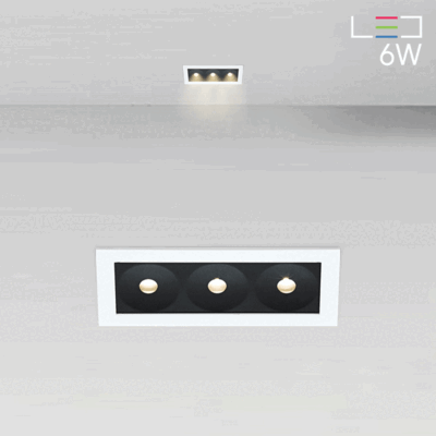 [LED 6W] 트로이카 3구 매입등/라인조명 (타공:95x35)