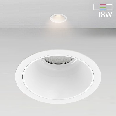 [LED 18W] 미켈 방습 매입등 (특대) (타공:125mm)