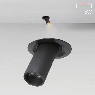 [LED 15W] 스포키 스팟 회전 매입등 (블랙) (타공:75~85mm)