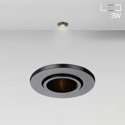 [LED 3W] 포시즌 매입등 (블랙) (타공:40mm)