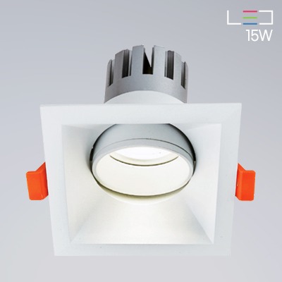 [LED 15W] 클리넬 사각 회전 매입등 (타공:85x85mm)