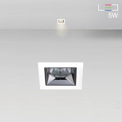 [LED 5W] 달리아 1구 사각 매입등 (타공:50x50mm)