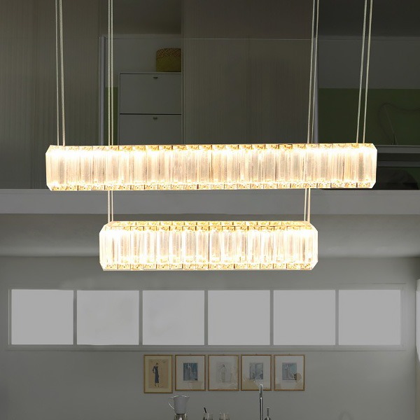 [LED 60W] 쥬얼리 사각 2단 LED 펜던트 식탁등