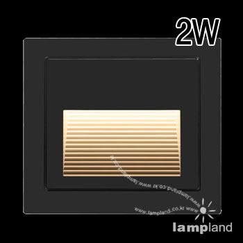 62630_파트 2 매입 벽등(LED 2W-백색,흑색,회색)