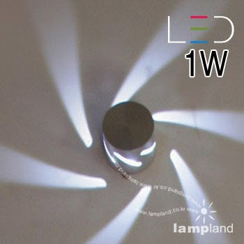 [LED 1W] 프리즘 원형 매입(알미늄)(화이트/블루/그린/레드)