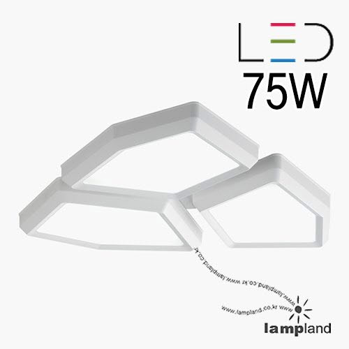 [LED 75W]트랜스 3등 거실등(카바)