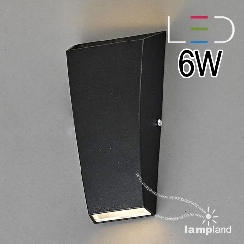 [LED 6W]사각 호루라기 방수 벽등(백색/흑색)