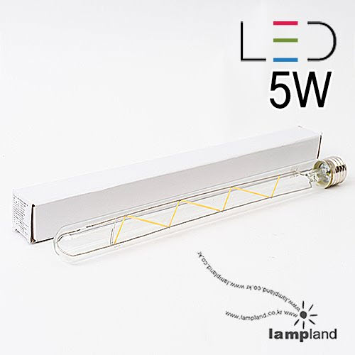 롱 LED 에디슨 직관 300 T30 26B 5W(전구색)