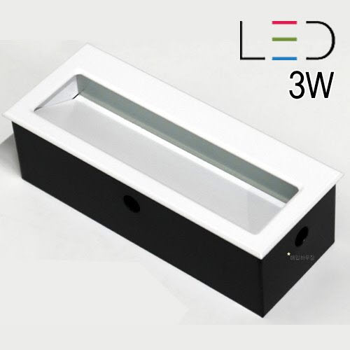 [LED 3W] 직사각 계단매입등 (실내용)